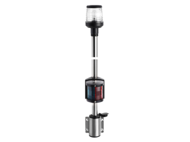 Wall Mounted Black/White Navigation Lights With Combined Light Pole 100 cm