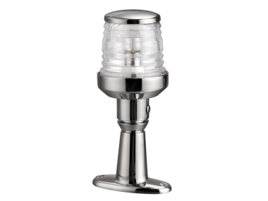 Classic 360° Navigation Lights With Mast Headlight Black/White/Stainless Steel