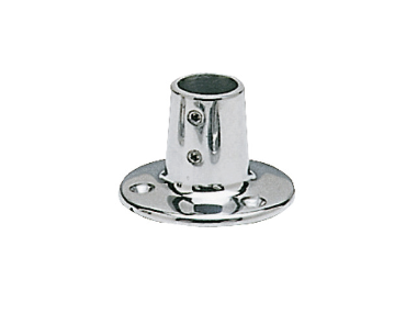 Stainless Steel Rail Fitting Socket with round base
