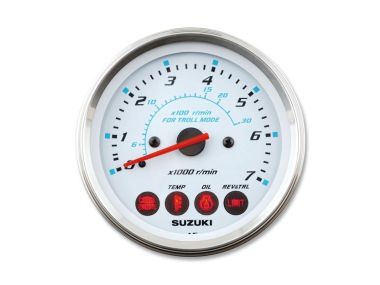 Suzuki Tachometer with Monitor & Troll Mode Scale (White) (34200-93J54)