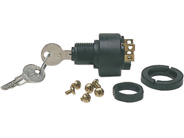 Plastic ignition starter switch (6mm) 7 terminals, 4 positions