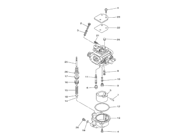 Yamaha 9.9 hp 4-st. Carburetor Manual start (999990424000)