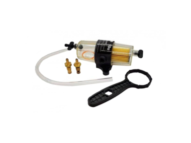 Universal Water Separating Fuel Filter, complete for 8 mm hoses