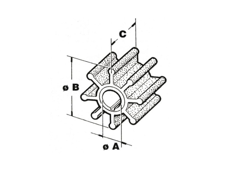 Suzuki Impeller 20 - 40 HP (17461-96400, 17461-96401, 17461-96402, 17461-964L0)