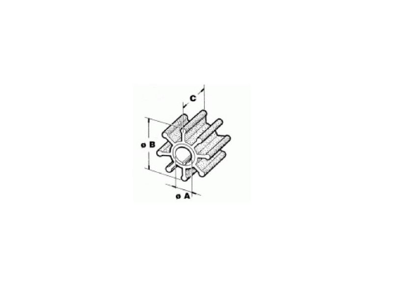 Candy Marine Water Pump Impeller For Suzuki Outboards DT50-85 2-Stroke (Replaces 17461-95300)